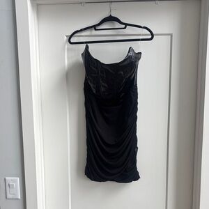 Fashion Nova Black Strapless Dress